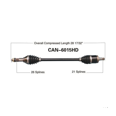 Wide Open Heavy Duty CV Axle for CAN AM HD FRONT LEFT MAVERICK CAN-6015HD